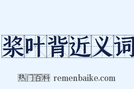 桨叶背近义词是什么意思的图片